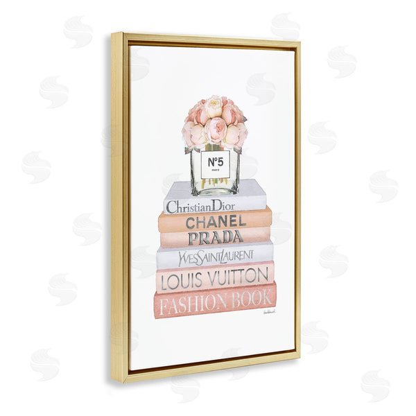 Stupell Industries Amanda Greenwood | Glam Bookstack And Flowers