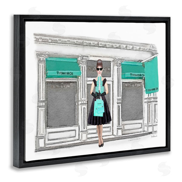 Stupell Industries Amanda Greenwood | Glam Building Woman Shopper