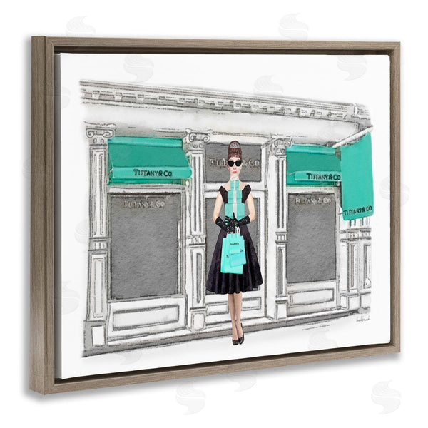 Stupell Industries Amanda Greenwood | Glam Building Woman Shopper