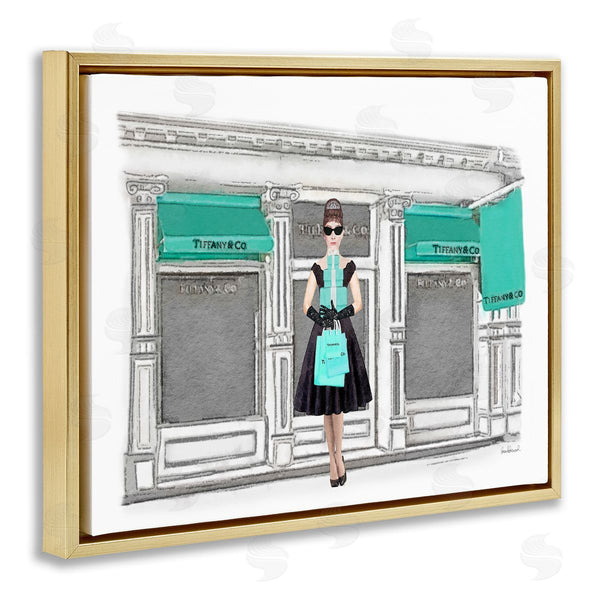 Stupell Industries Amanda Greenwood | Glam Building Woman Shopper