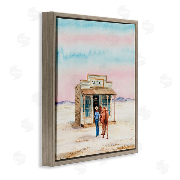 Stupell Industries Amanda Greenwood | Glam Cowgirl At Desert Shop