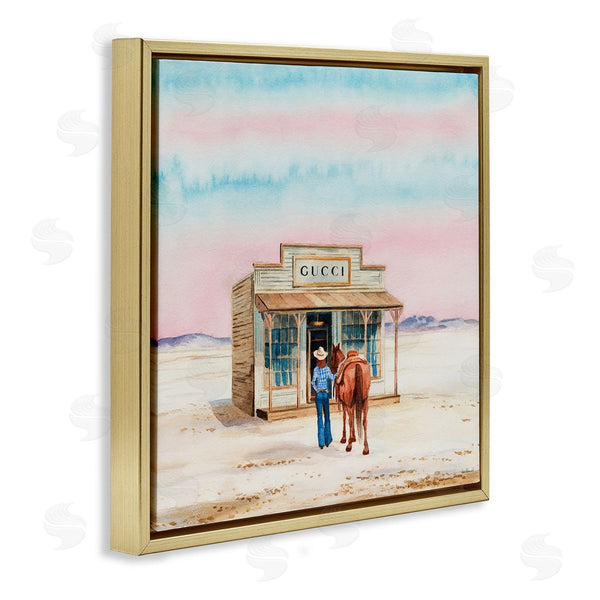 Stupell Industries Amanda Greenwood | Glam Cowgirl At Desert Shop