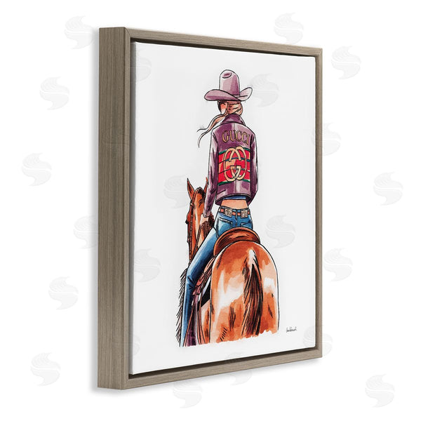 Stupell Industries Amanda Greenwood | Glam Cowgirl On Horse