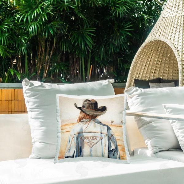 Stupell Industries Amanda Greenwood | Glam Desert Cowgirl Printed Throw Pillow
