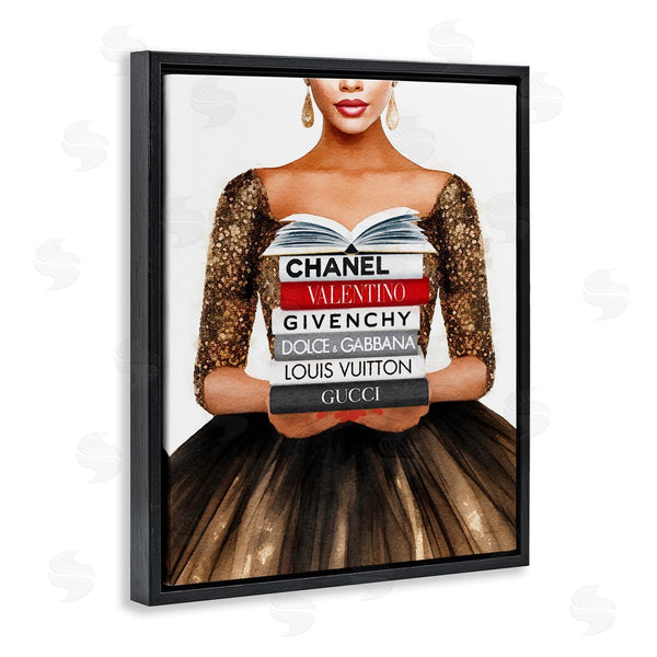 Stupell Industries Amanda Greenwood | Glam Girl & Bookstack