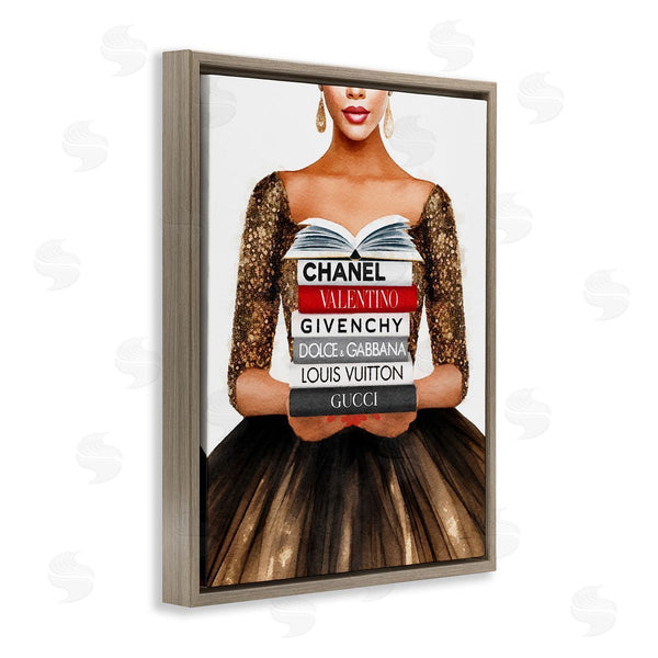 Stupell Industries Amanda Greenwood | Glam Girl & Bookstack