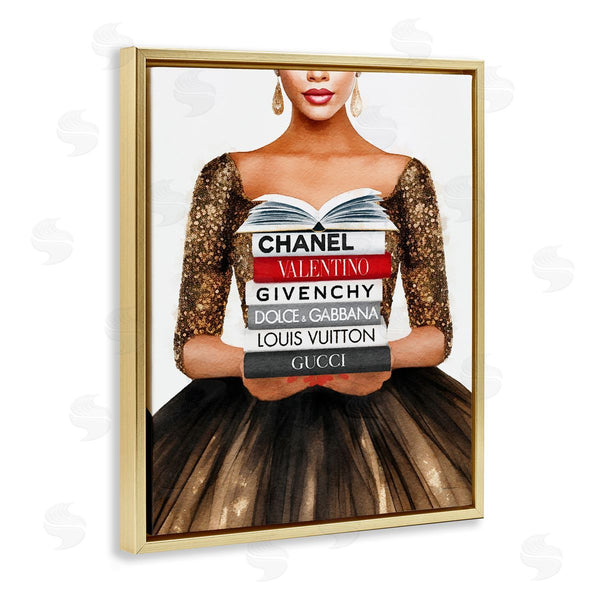 Stupell Industries Amanda Greenwood | Glam Girl & Bookstack