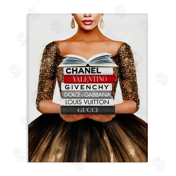 stupell industries Amanda Greenwood | Glam Girl & Bookstack