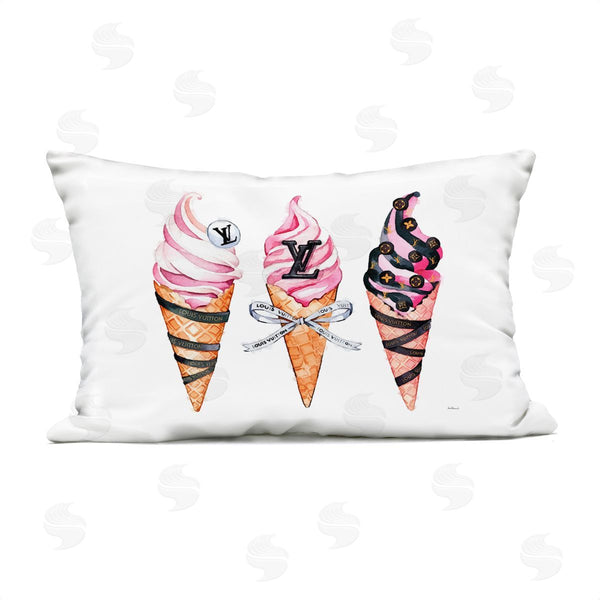 Stupell Industries Amanda Greenwood | Glam Ice Cream Cones Printed Throw Pillow