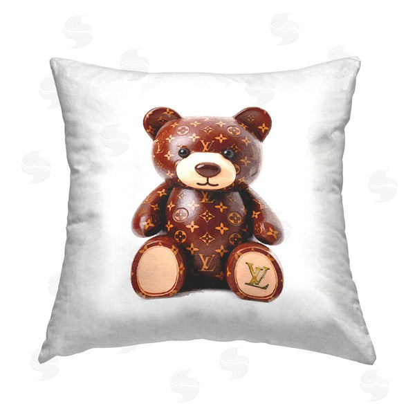 stupell industries Amanda Greenwood | Glam Pattern Bear Printed Throw Pillow