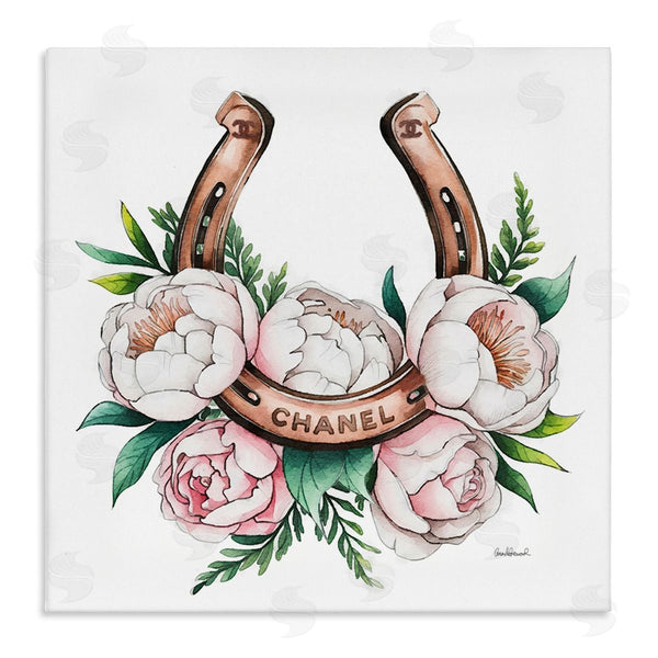 stupell industries Amanda Greenwood | Glam Peonies & Horseshoe
