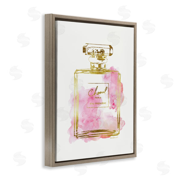 Stupell Industries Amanda Greenwood | Glam Perfume Bottle Gold Pink