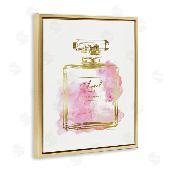 Stupell Industries Amanda Greenwood | Glam Perfume Bottle Gold Pink
