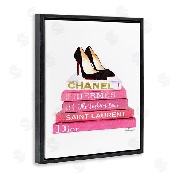 Stupell Industries Amanda Greenwood | Glam Pink Fashion Books Pump Heels Wall Art
