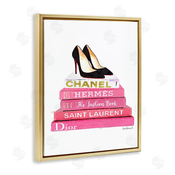 Stupell Industries Amanda Greenwood | Glam Pink Fashion Books Pump Heels Wall Art