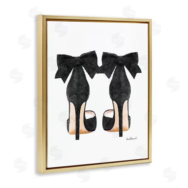 Stupell Industries Amanda Greenwood | Glam Pumps Heels With Black Bow