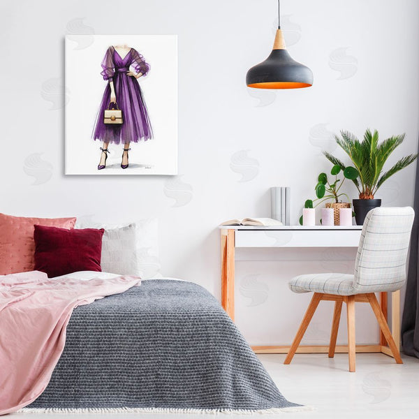 Stupell Industries Amanda Greenwood | Glam Purple Gown Wall Art