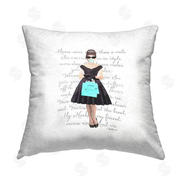 Stupell Industries Amanda Greenwood | Glam Woman Shopping Printed Throw Pillow