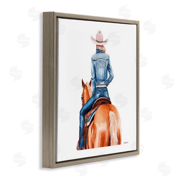Stupell Industries Amanda Greenwood | Glitzy Cowgirl & Horse