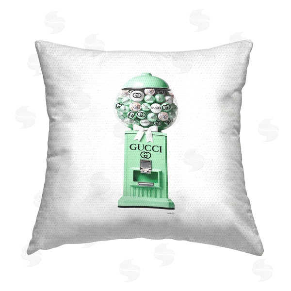Stupell Industries Amanda Greenwood | Green Glam Gumballs Printed Throw Pillow