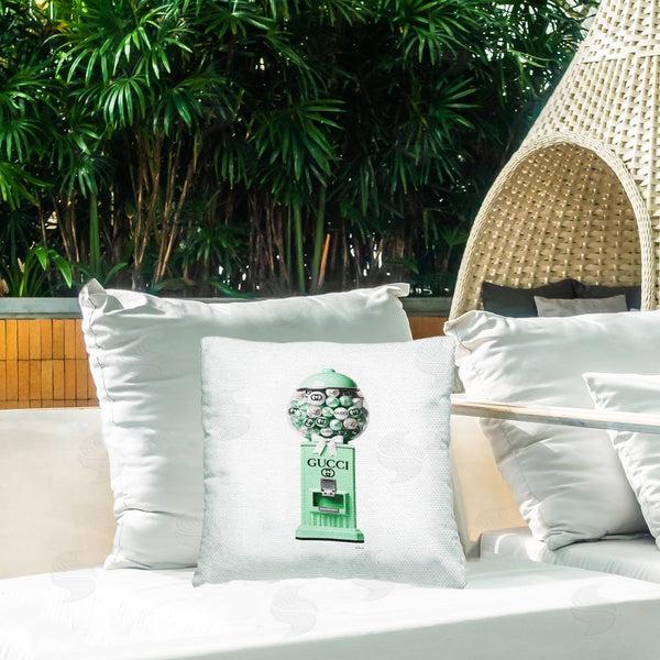 Stupell Industries Amanda Greenwood | Green Glam Gumballs Printed Throw Pillow