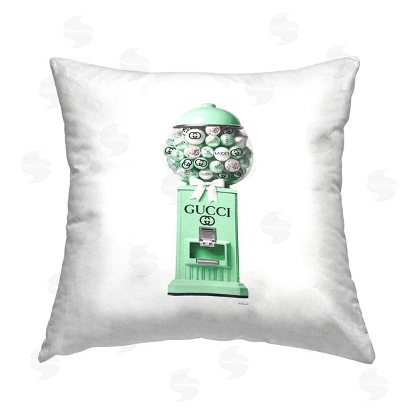 stupell industries Amanda Greenwood | Green Glam Gumballs Printed Throw Pillow