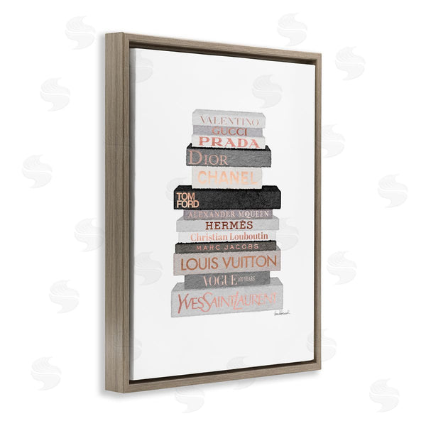 Stupell Industries Amanda Greenwood | Grey & Peach Bookstack