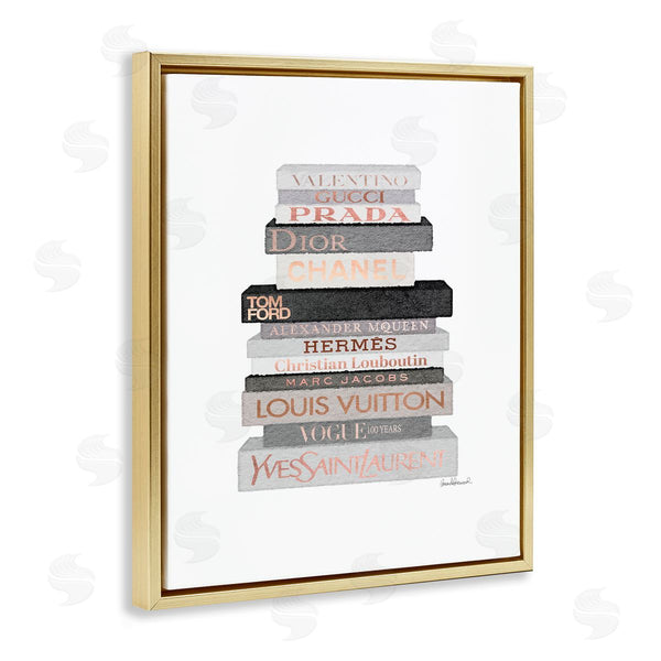 Stupell Industries Amanda Greenwood | Grey & Peach Bookstack