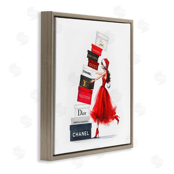 Stupell Industries Amanda Greenwood | Holiday Glam Shopping Boxes