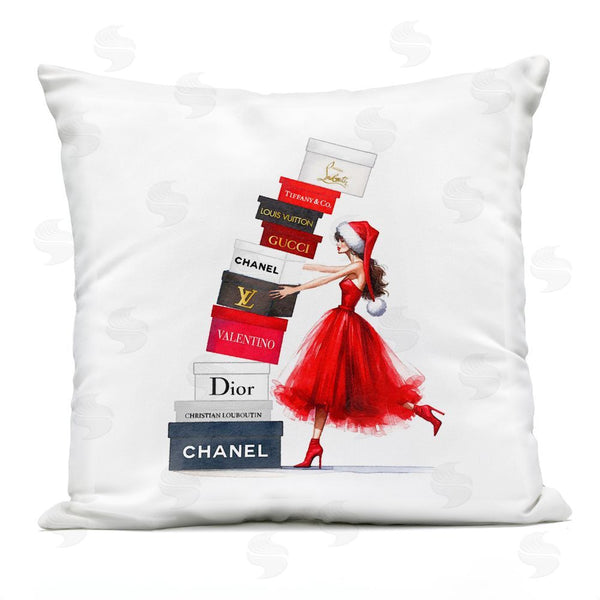 Stupell Industries Amanda Greenwood | Holiday Glam Shopping Boxes Printed Throw Pillow