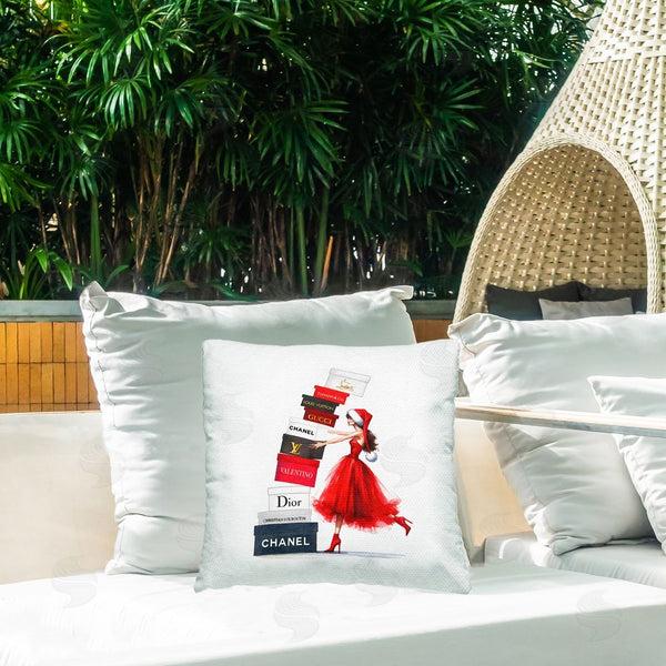 Stupell Industries Amanda Greenwood | Holiday Glam Shopping Boxes Printed Throw Pillow