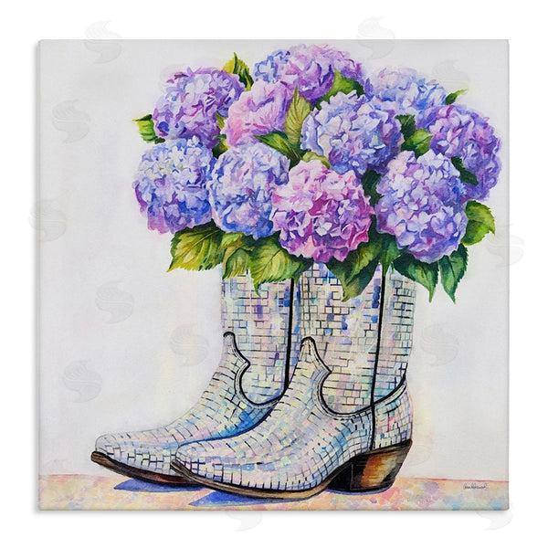 stupell industries Amanda Greenwood | Hydrangea Filled Cowgirl Boots