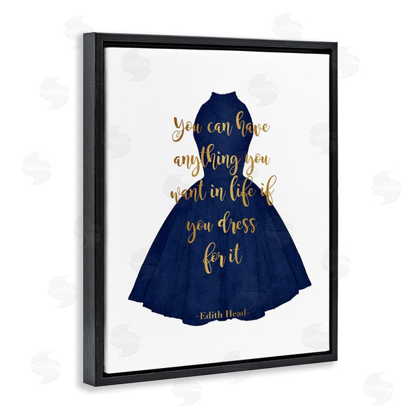 Stupell Industries Amanda Greenwood | If You Dress For It Quote Blue Gown Fashion Wall Art