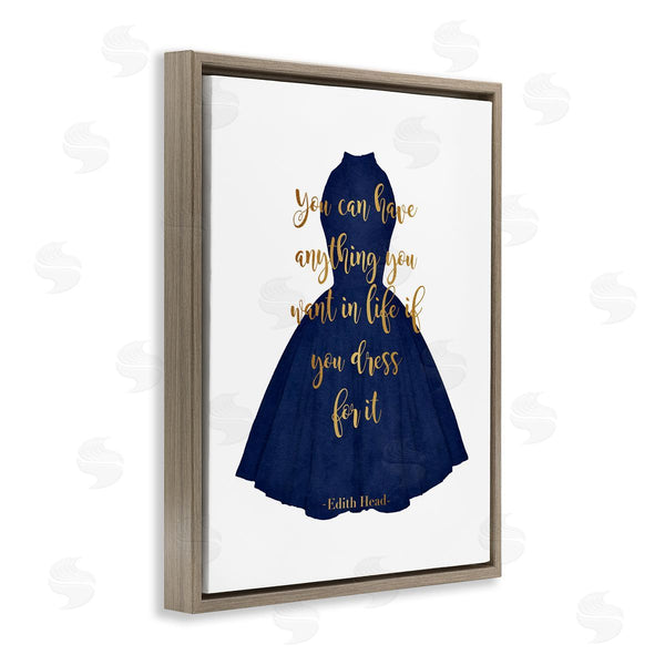 Stupell Industries Amanda Greenwood | If You Dress For It Quote Blue Gown Fashion Wall Art