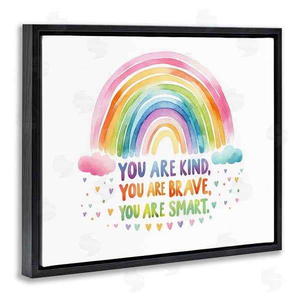 Stupell Industries Amanda Greenwood | Kind Brave Smart Rainbow Wall Art