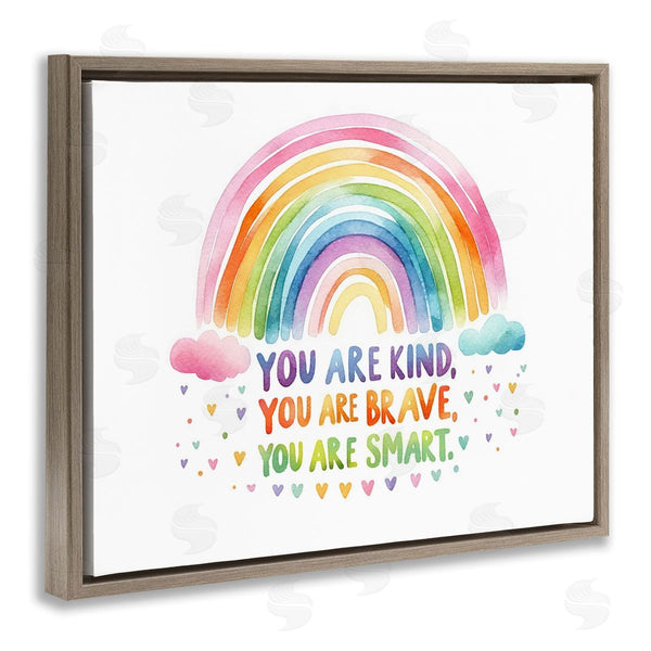 Stupell Industries Amanda Greenwood | Kind Brave Smart Rainbow Wall Art