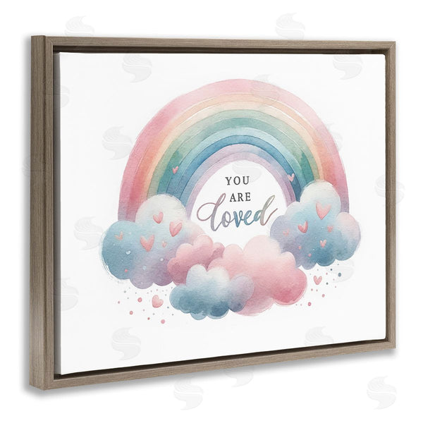 Stupell Industries Amanda Greenwood | Loved With Pastel Rainbow Wall Art