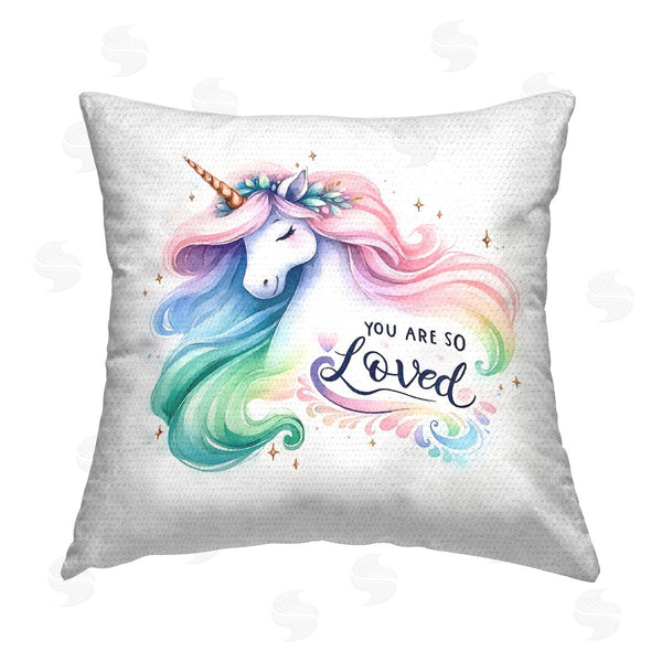 Stupell Industries Amanda Greenwood | Loving Pastel Unicorn Printed Throw Pillow