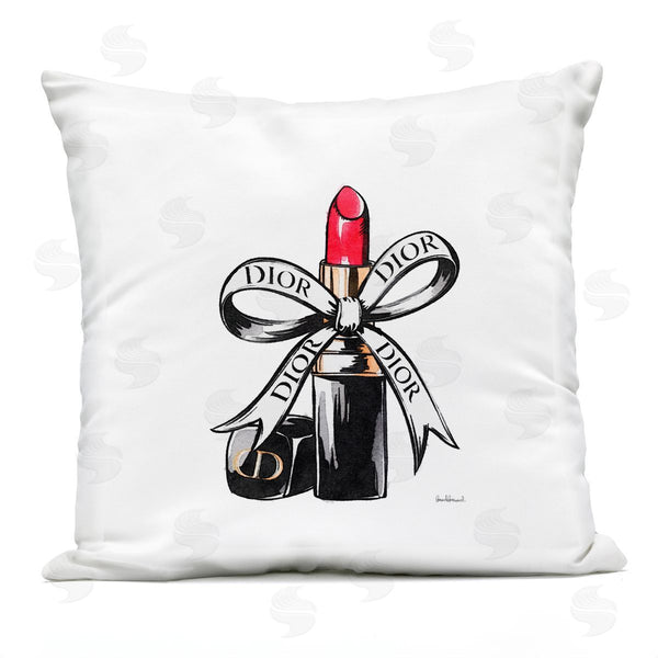 Stupell Industries Amanda Greenwood | Luxury Lipstick Ribbon Printed Throw Pillow