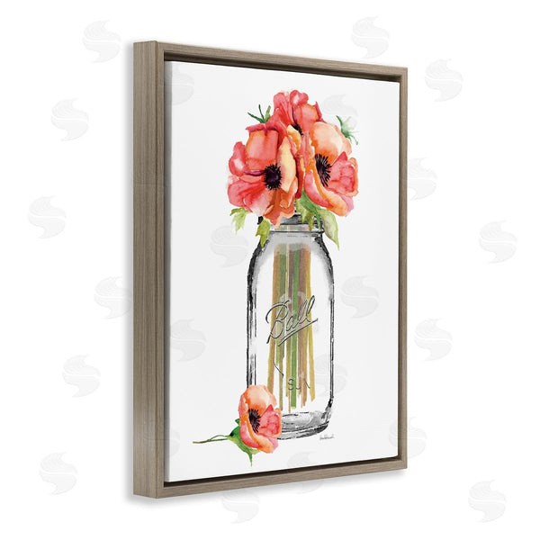 Stupell Industries Amanda Greenwood | Mason Jar Poppies