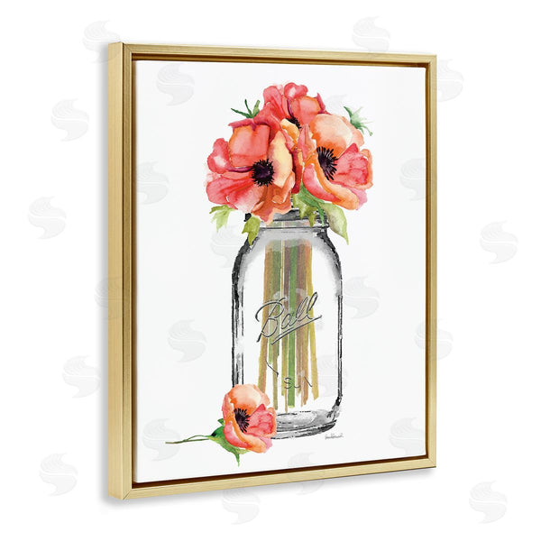 Stupell Industries Amanda Greenwood | Mason Jar Poppies
