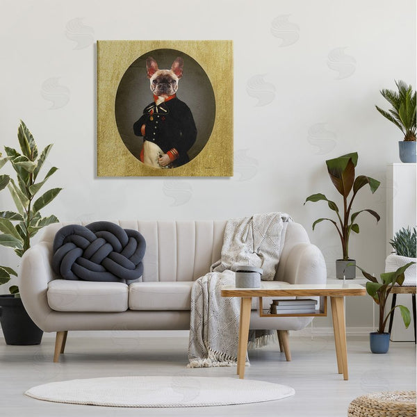 Stupell Industries Amanda Greenwood | Military French Bulldog Funny Conquistador Dog Fashion Wall Art