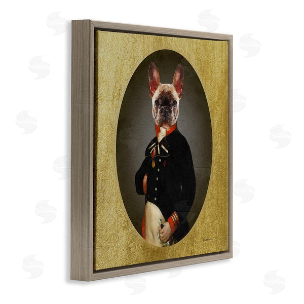 Stupell Industries Amanda Greenwood | Military French Bulldog Funny Conquistador Dog Fashion Wall Art