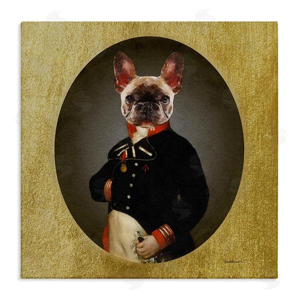 stupell industries Amanda Greenwood | Military French Bulldog Funny Conquistador Dog Fashion Wall Art