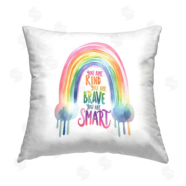 stupell industries Amanda Greenwood | Modern Inspiring Rainbow Printed Throw Pillow