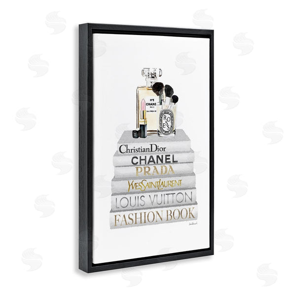 Stupell Industries Amanda Greenwood | Neat Bookstack With Makeup Wall Art