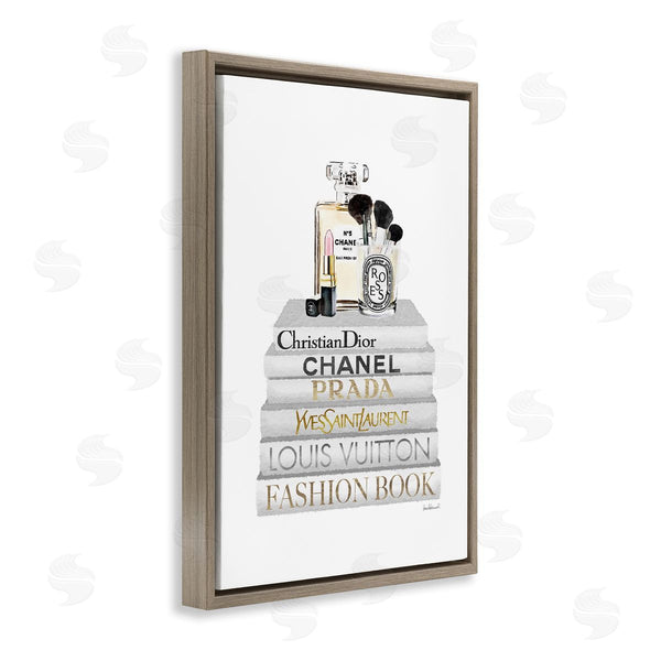 Stupell Industries Amanda Greenwood | Neat Bookstack With Makeup Wall Art