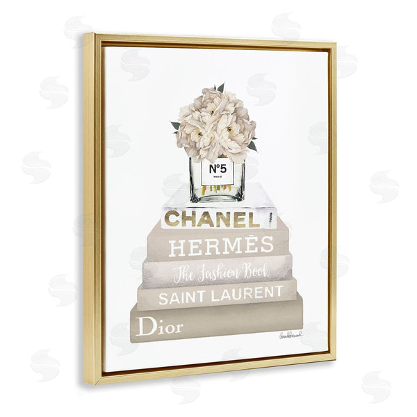 Stupell Industries Amanda Greenwood | Neutral Bookstack Fashion