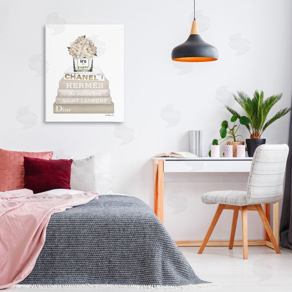 Stupell Industries Amanda Greenwood | Neutral Glam Bookstack Wall Art