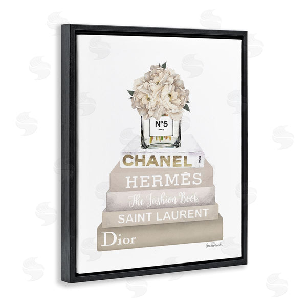 Stupell Industries Amanda Greenwood | Neutral Glam Bookstack Wall Art